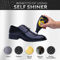 Liquid Shoe Polish, Built-in Sponge Leather Shoe Polisher, Three Color Instant Shoe Polish, Suitable for Formal Shoes, Boots, Sh
