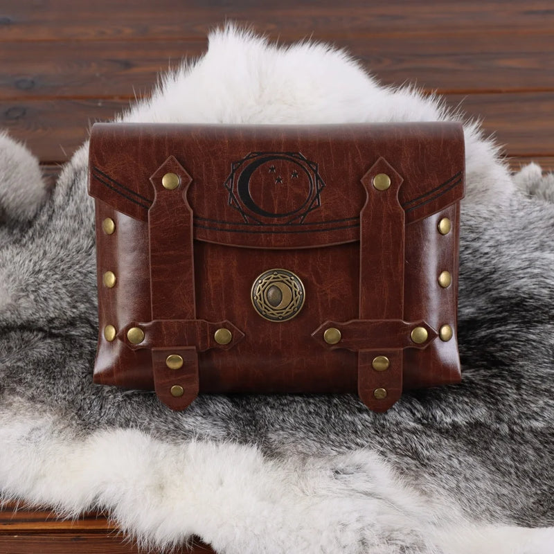 Light brown vintage costume accessories belt bag unisex bag belt Halloween role play accessories