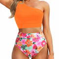Sexy Single Shoulder Backless Printed Solid Color | SAMAG