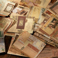 Mr. Paper 100pcs/book Vintage Character Message Card Beautiful Flowers European Style Hand Account Material Memo Pad