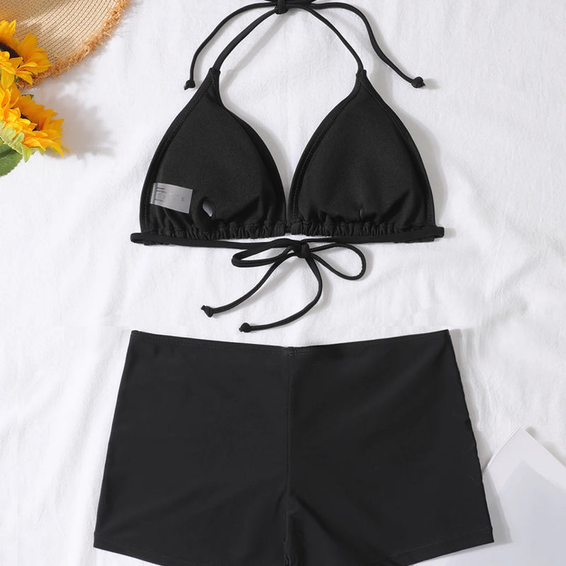 Women's Bikini Swimsuit European Style High Waist Bottom | SAMAG