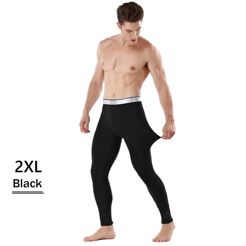 Men's Thermal Underwear Pants Winter Thick Fleece Lined Long Johns Warm Leggings Base Layer Bottoms