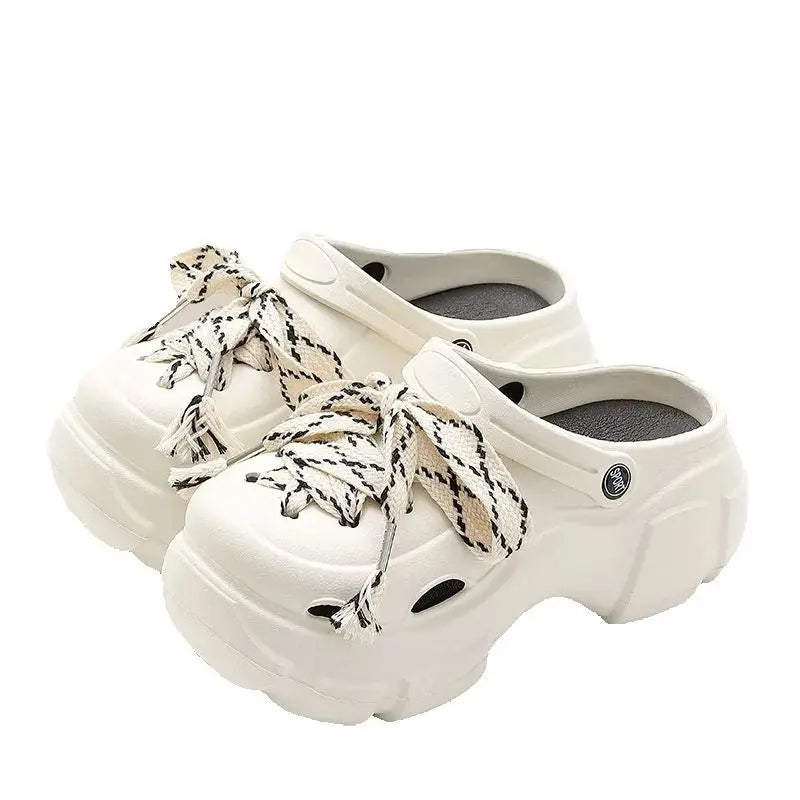 All-weather anti-slip thick-soled eva upper home and beach slippers with holes