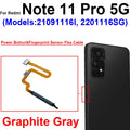 Fingerprint Sensor Flex Cable For Xiaomi Redmi Note 11 11 Pro 11Pro Plus 4G 5G Fingerprint Sensor Power Button Flex Ribbon Parts