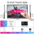 14inch Ultra-thin Portable Monitor Touch 1200P IPS USB-C HDMI External Second Screen for Laptop PC Cell Phone Switch PS4/5 Xbox