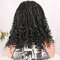 Bohemian Goddess 16 Inch Full Lace Synthetic Wig Natural Looking Box Braids with Curly Ends for Everyday Wear