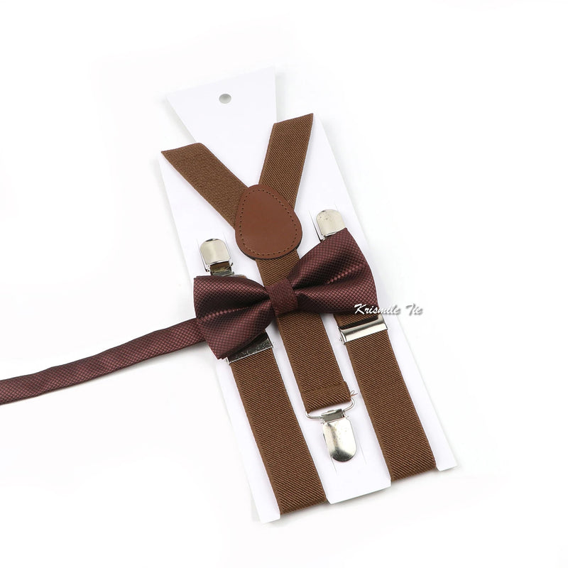 Fashion Men Kids Suspender Bowtie Sets For Wedding Party | SAMAG