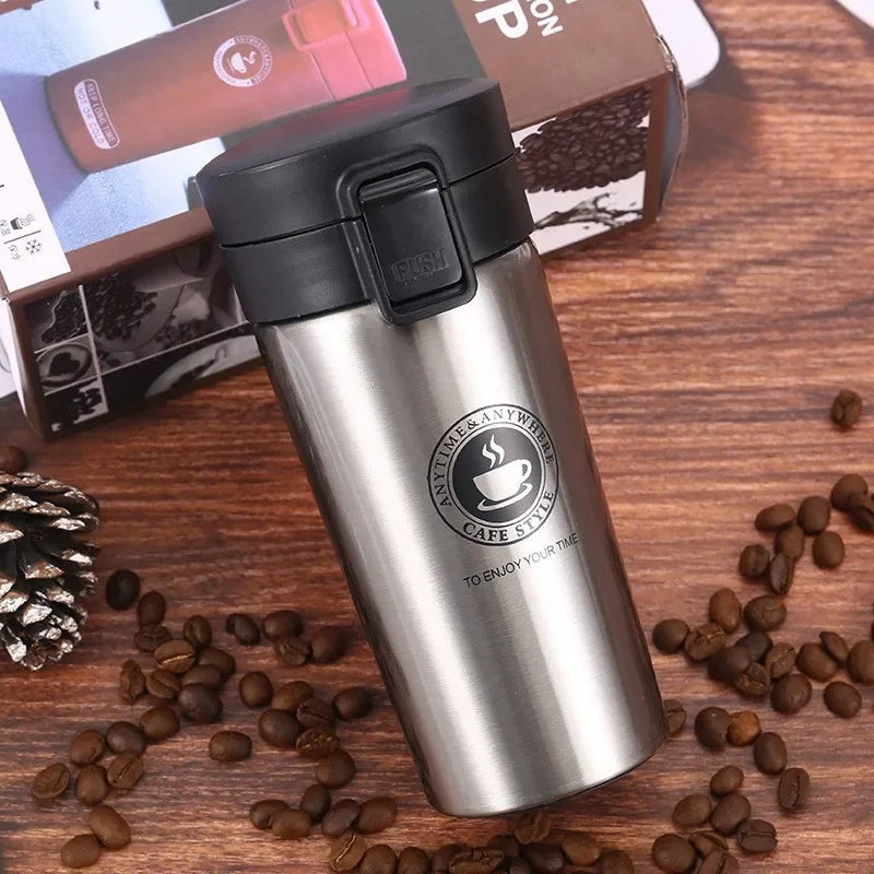 380ml Thermos Coffee Mug 304 Stainless Steel Thermos Bottle Vacuum Flask Insulated Cup Thermal Water Bottle For Outdoor Travel