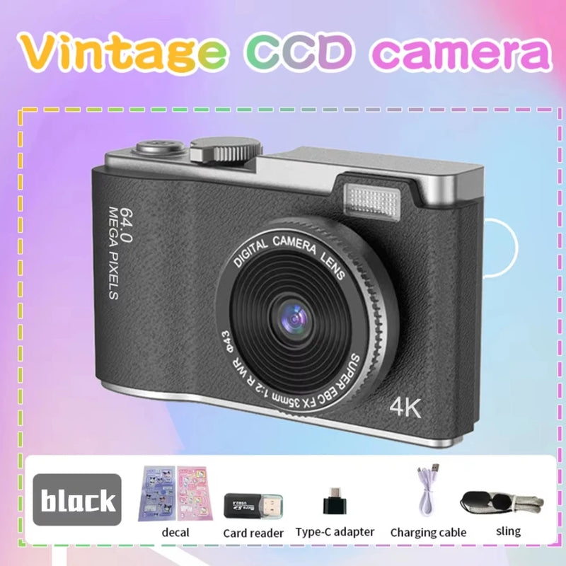 HD Digital Camera 4K 64MP Photography Camera Video Camcorder 2.4 inch Screen Camcorder for Photography for Kid Adult Beginners