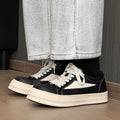 Street Style Black Casual Sneakers For Men Trend Designer Skateboard Shoes Men Trainers Comfortable Platform Men's Sports Shoes