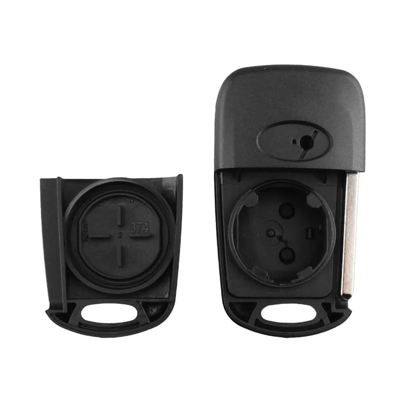 KEYYOU Flip Folding Remote Key Shell Case 3 Buttons Fit for Hyundai Accent Keyless Entry Fob Cover Car Alarm Housing