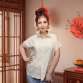 Blue  Ne ort Sve irt Women's Loose Sle Summer New Faion Breathable Comfortable Korean Version Small Size Top