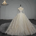 Royal Vintage Wedding Dress Lace Princess Ball Gown Long | SAMAG