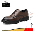 7-9cm Height Increasing Shoes for Men Summer Autumn Inside High Shoes Men's Hollow Business Dress Men's Elevator Leather Shoes