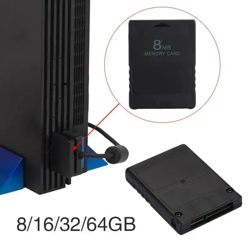 8M / 16M / 32M / 64M /128M Memory Card Save Game Data Stick for PS2 Extended Card Game Saver