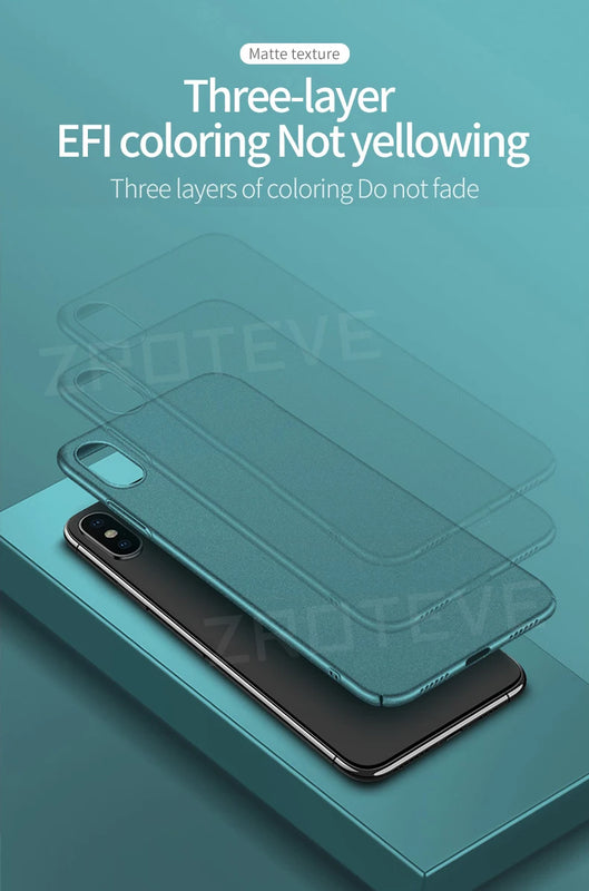 For iPhone X XR Case ZROTEVE Luxury Ultra Thin Frosted Hard PC Cover For Apple iphone XR XS Max iPhonex 10 iPhone10 Phone Cases