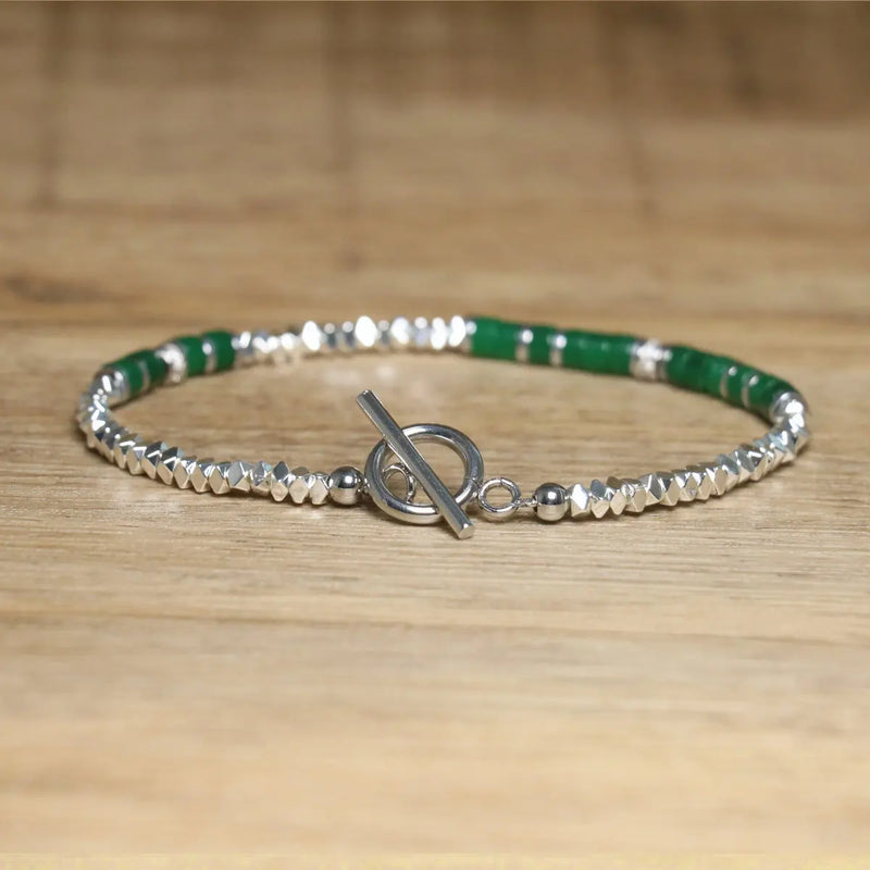 1 Pc Minimalist OT Clasp Stainless Steel Bracelet Natural Stone Handmade Production Picasso Hematite Women Jewelry