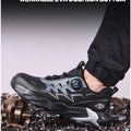Rotation Button Work Safety Shoes Men Indestructible Steel Toe Shoes Lightweight Protective Safety Boots Security Work Sneakers