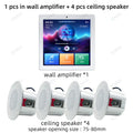 4 Inch Home Theater System 3inch Ceiling Speaker Surround Sound Multi-Room Audio Touch Screen Bluetooth In-Wall Amplifier