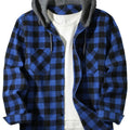 Youth Fashion Street Hooded Plaid Shirt Men's Slim Fit | SAMAG