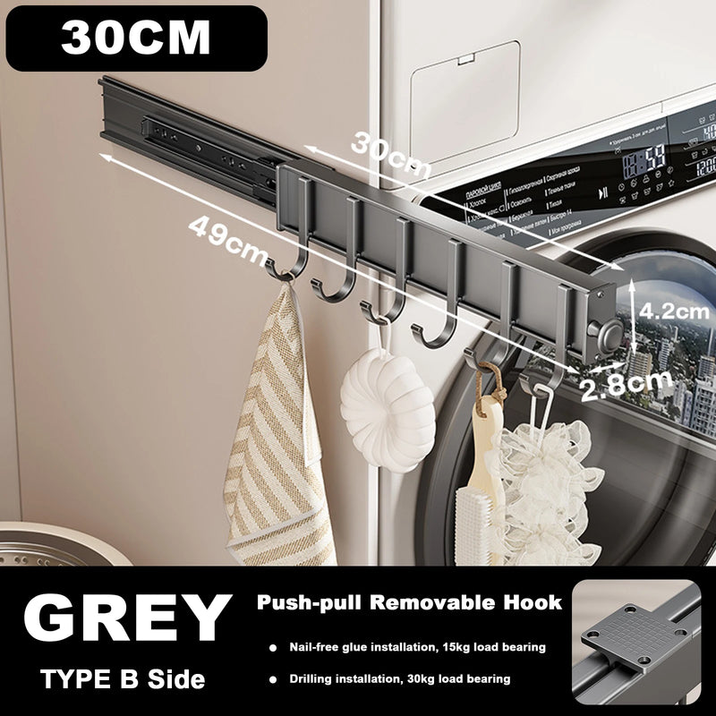 Multi - Purpose Sliding Hook Rail Top Mount Side Self Adhesive Drilling Dual Use Aluminum Stainless Steel - View 16 | SAMAG