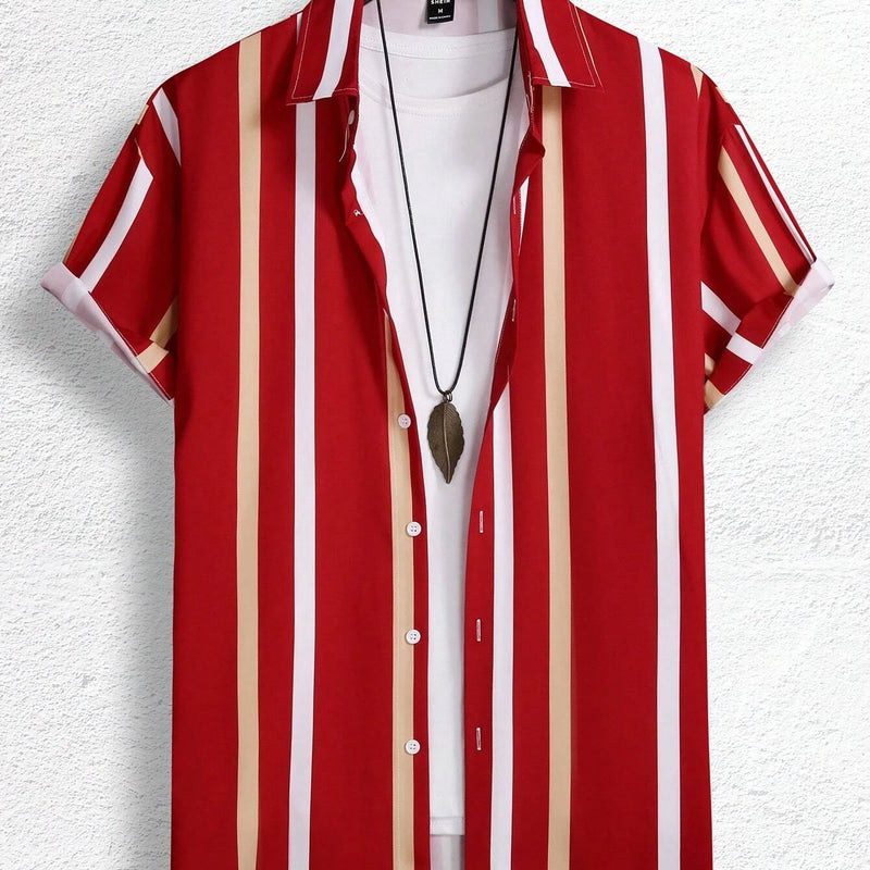 Men Women Shirts Colorful Striped Pattern Print Design | SAMAG