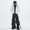 LUZHEN 2025 Winter Embroidery Pattern Patchwork Design Thickened Warm Hooded Padded Coat Men's Fur Leather Parka Jacket JY5616