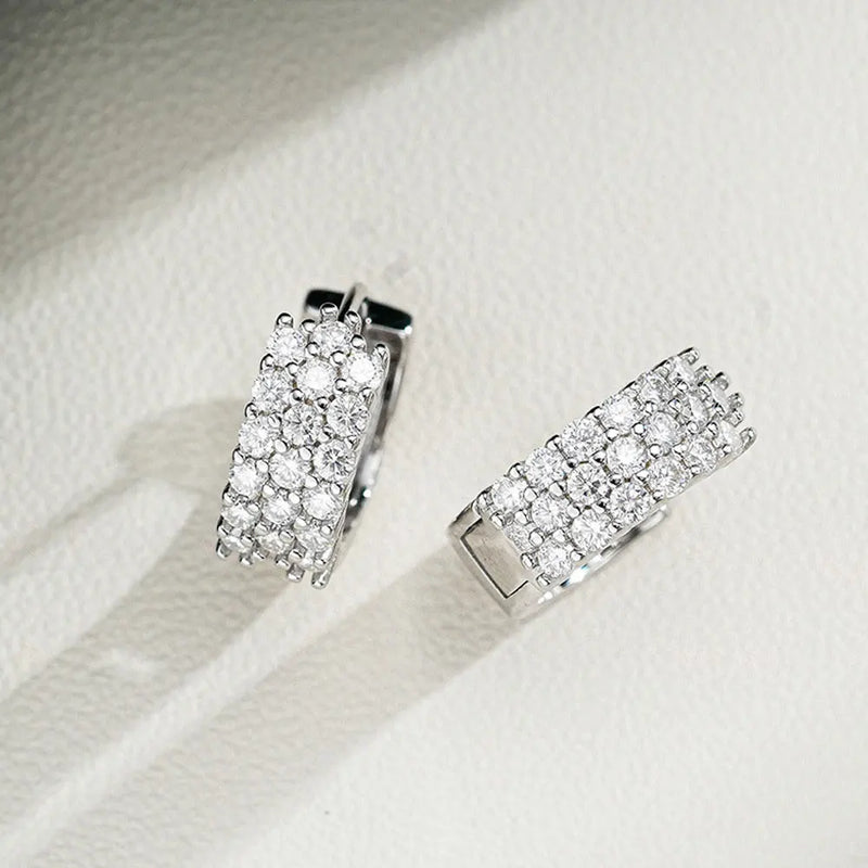KNOBSPIN GRA Certified Moissanite Hoop Earrings for Women s925 Sterling Silver Wedding Huggie Earrings Party Jewelry Wholesale