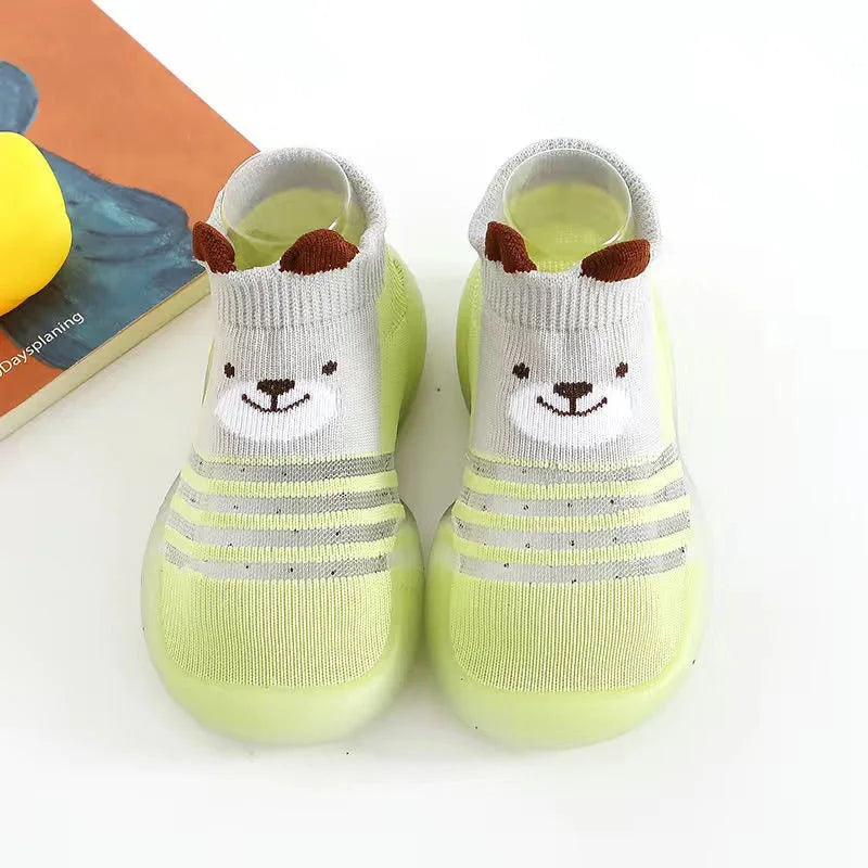 2026 New Baby Socks and Shoes Colorful Cute Children's Soft Soled Rubber Shoes for Boys and Girls Toddlers' Walking Shoes