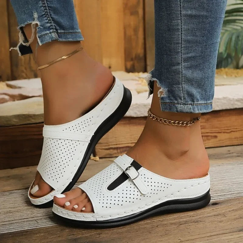 Women Summer Platform Wedge Sandals Open Toe Casual Chic Dressy Slippers Comfortable Clogs Elegant Mules Shoes
