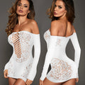 lingerie sexy hot erotic hot Babydoll Sexy  Lace HotErotic Langerie Plus Size Underwear Chemise Long sleeve intimates DRESS W358