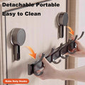 No Drill Wall Mount Door Hooks Suction Cup Robe for Kitchen Bathroom Adhesive Key - View 6 | SAMAG