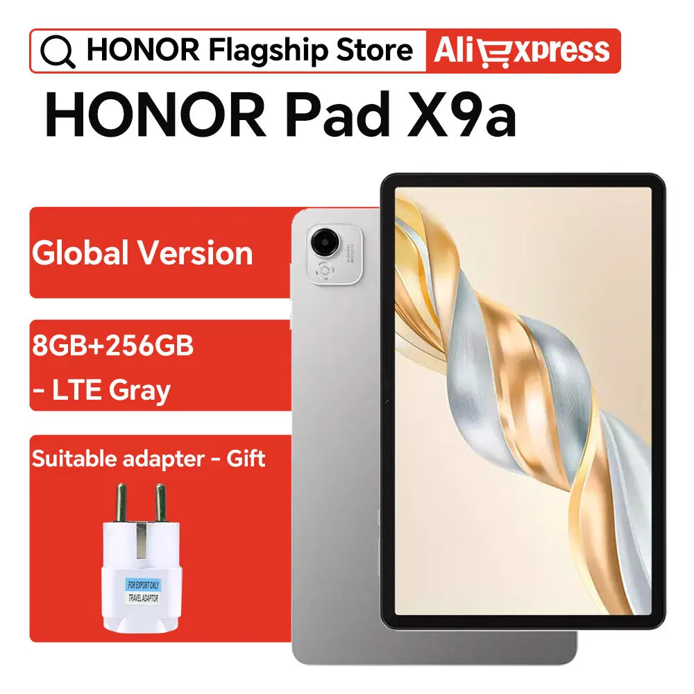 HONOR Pad X9a Global Version 11.5" 2.5K Fullview Display Snapdragon 685 Slim Metal Body Tablet WiFi/LTE 8300mAh 35W FastCharging