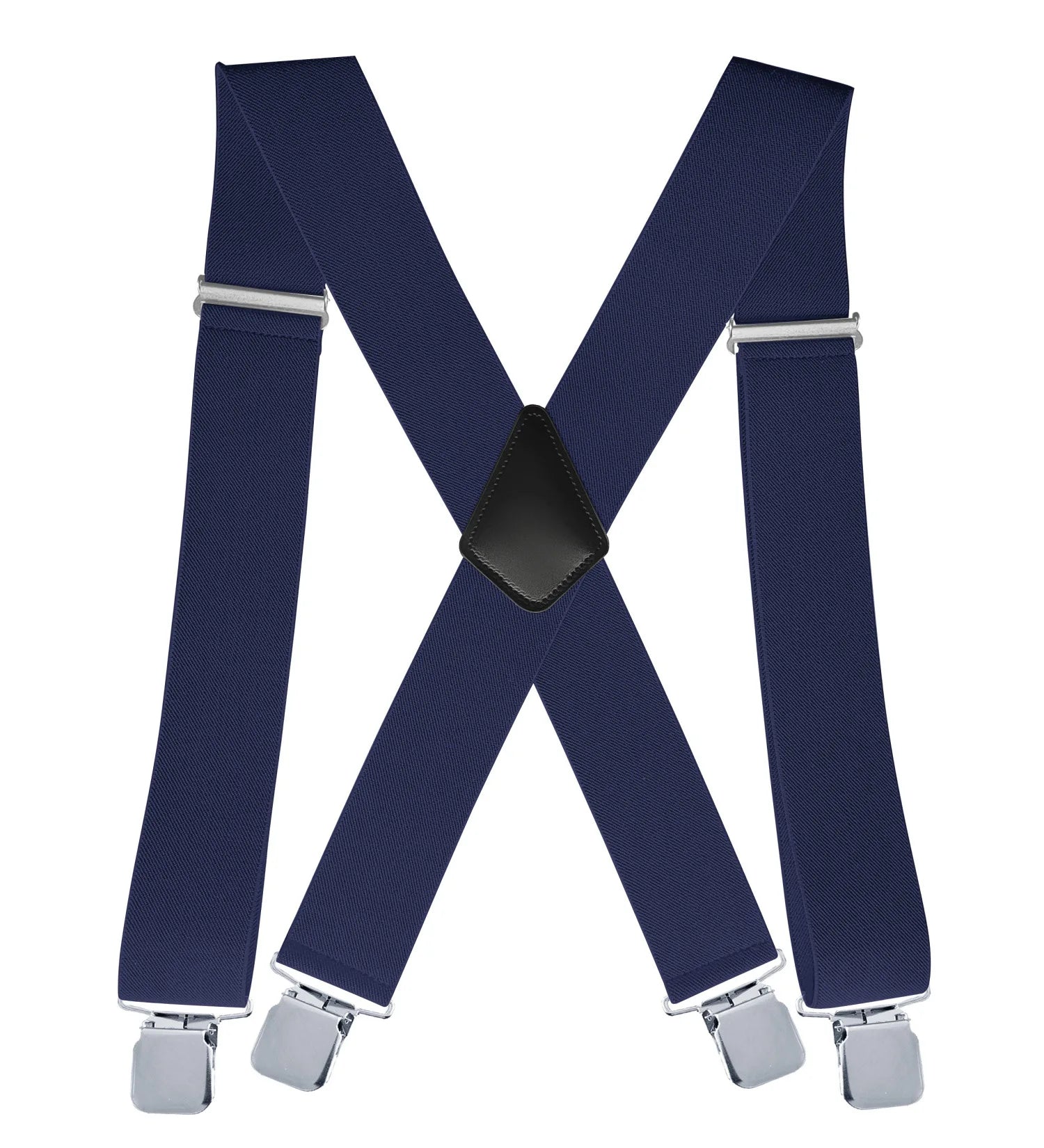 Men's Suspender Trousers Braces with Strong 2 inch Wide 4 Clips Heavy Duty for Men High Elastic X Style Adjustable Suspenders