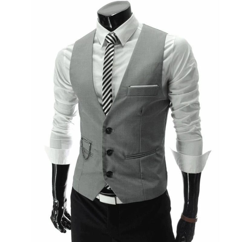 New Arrival Dress Vests For Men Vest Slim Fit Mens Suit Vest Male Waistcoat Gilet Homme Casual Sleeveless Formal Business Jacket