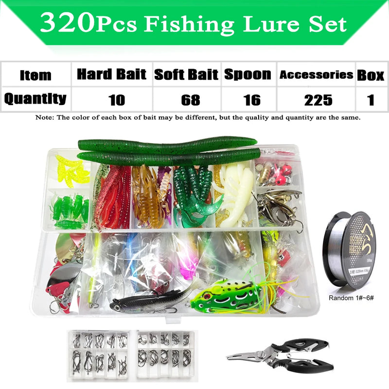 Fishing Lure Kit Soft and Hard Bait Set Gear Layer Minnow | SAMAG
