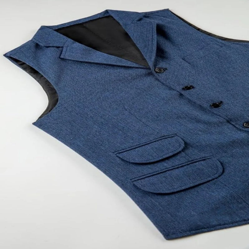 Men's Vest Herringbone Tweed  Suits Vests Slim Fit Business Herringbone Men's Waistcoat For Wedding