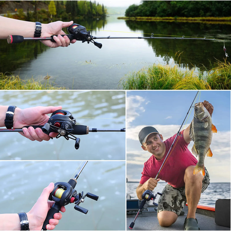 Sougayilang Baitcasting Fishing Rod and Reel Full Kit | SAMAG