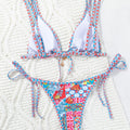 Women's Two Piece Bikini Set 2025, Sexy Triangle Push Up Swimsuit, Floral Print Bathing Suit, Beach Swimwear