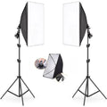 SH 2Pcs 50x70cm Photo Studio Kit With Softbox LED Bulbs Light Tripod for YouTube, Tiktok, Studio Portraits, Photography
