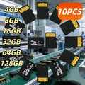 10PCS TF Card Class10 128GB 256GB cartao de memoria 32GB 64GB 16G SD Card 8G 4GB 2GB Flash Memory Card for Digital Devices