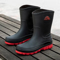 High tube rain shoes for men  high tube rain 2025 boots  autumn and winter cotton car wash work rubber shoes