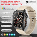 2025 New Military Grade Smart Watch Men 1.96" AMOLED Screen 5ATM Waterproof Simming Sports Fitness Tracker BT Call Smartwatches