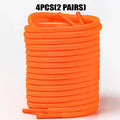 4 Pcs(2 Pairs) Round Shoelaces 4mm for Sneakers Boots, Durable Anti-Slip Sports Laces, 80-160cm Solid Colors Replacement