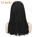 Synthetic Full Lace Wig on Clearance Sale With Baby Hair Knotless Lace Braided Wigs for Black Women Black Wig Braiding Hair M008