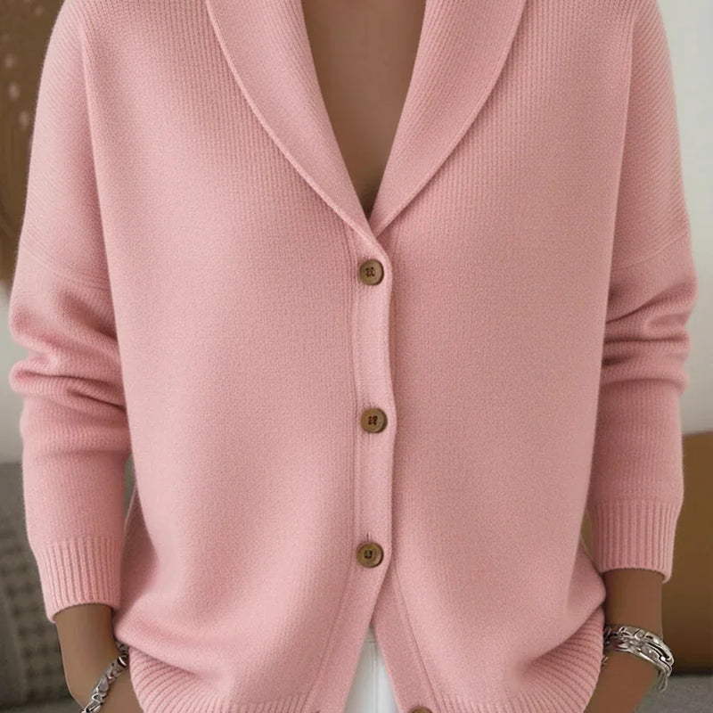 Solid Color Button Knit Hooded Sweater Cardigan Jacket For Autumn Winter New Casual Fashionable Women's Clothing Pulls Femmes