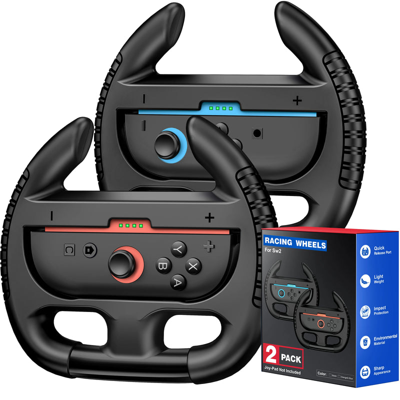 BEBONCOOL 2PCS M400 NEW Racing Steering Wheel for Switch 2 Controller Accessories Handle Grips for Switch 2 Game Accessories