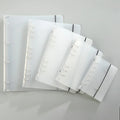 Transparent Binder, Matte Transparent Folder, Data Punching Folder, Ring Binder with Straps, for Office Document Storage