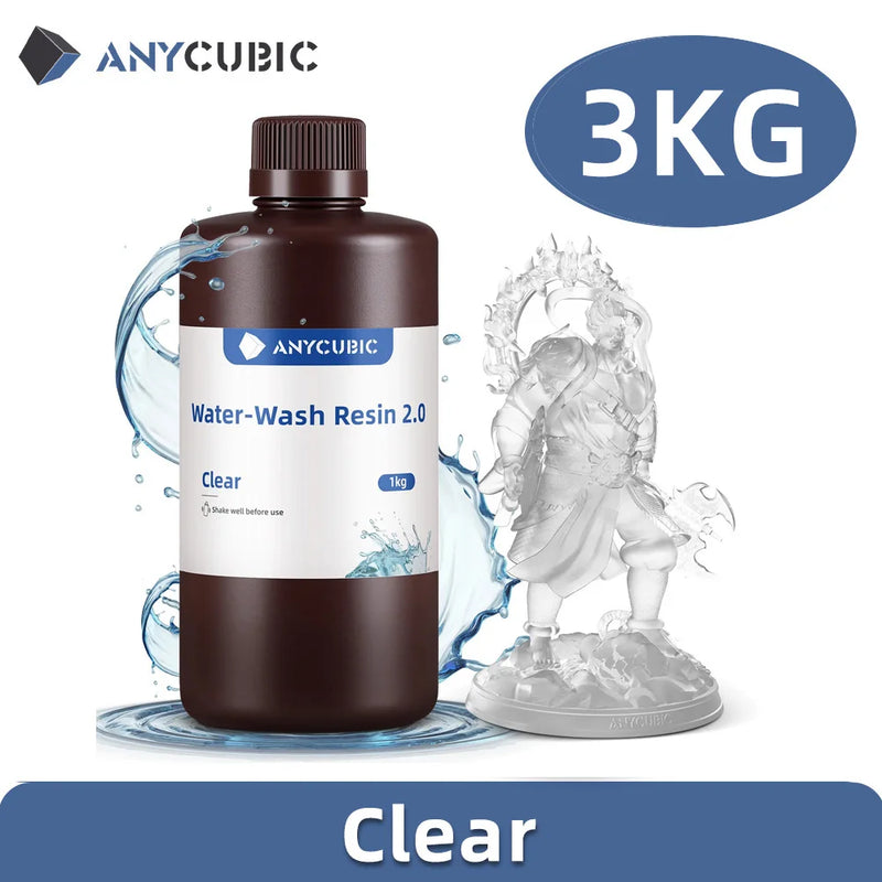 ANYCUBIC Standard Water wash resin/Tough Plant UV Resin For LCD 3D Printer 405nm Liquid Photopolymer Sensitive Resin 3D Printing