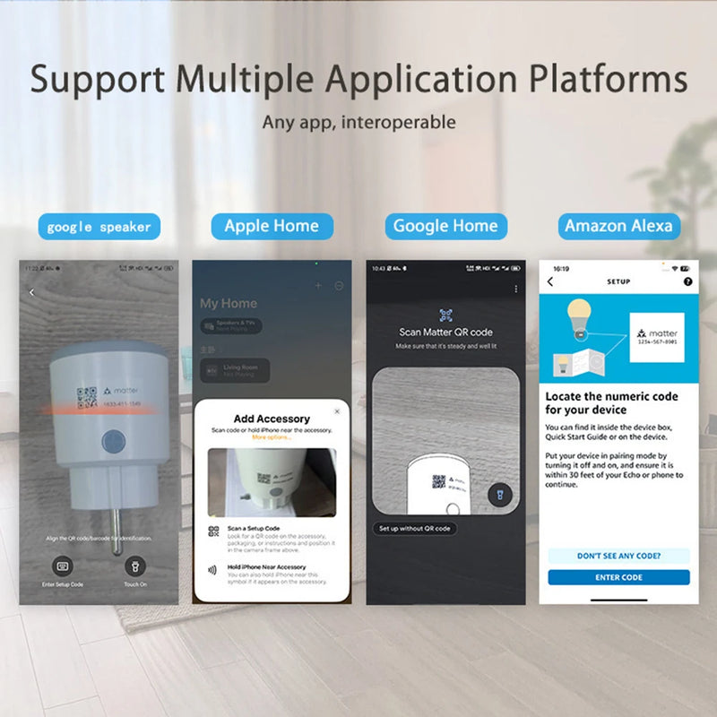 Matter smart switch  Alexa Google No APP required Intelligent Control Scan QR Code to Connect Touch Light Switch